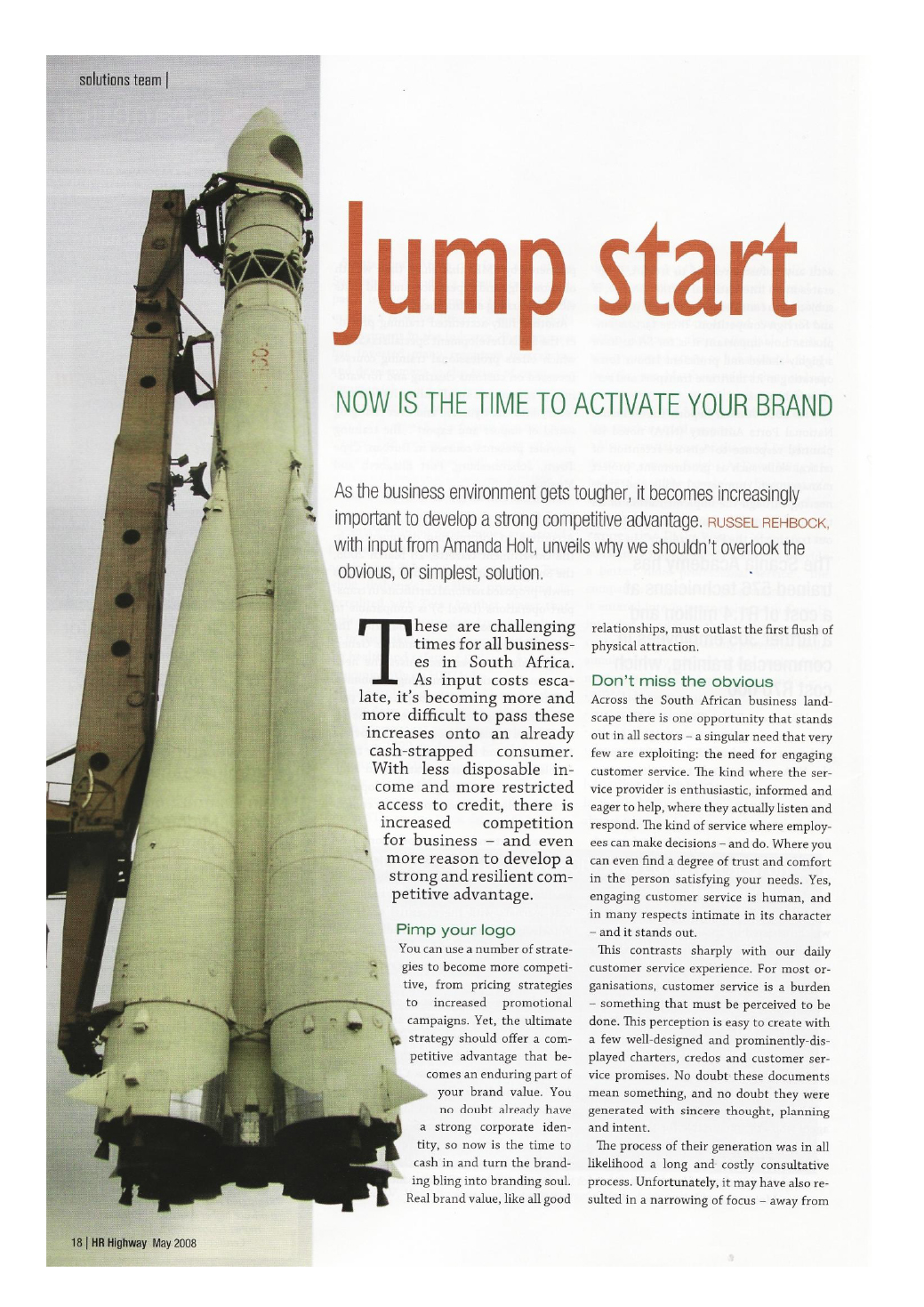 HR Highway article May 2008-1